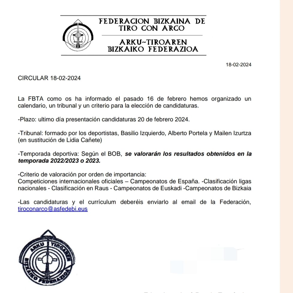 Circular 18-02-2024 Premios al deporte Bizkaino 2024